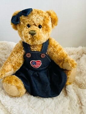 Willow Creek Creations / Best Way Girl Bear Plush - Patriotic Edition